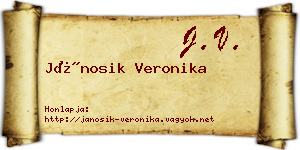 Jánosik Veronika névjegykártya