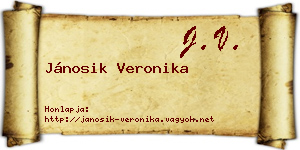 Jánosik Veronika névjegykártya